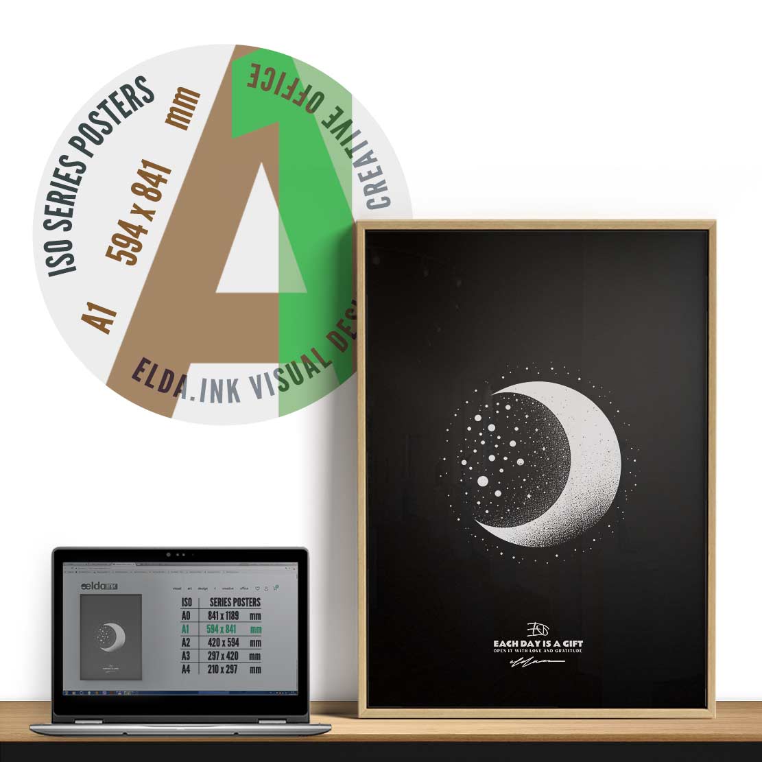 MOONLIGHT Art Poster Print INK-H52-284-MN6-ART-070 - Image 7