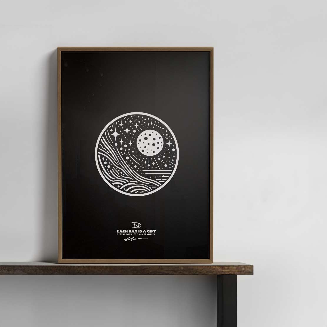 MOONLIGHT Art Poster Print INK-H52-284-MN6-ART-080 - Image 3