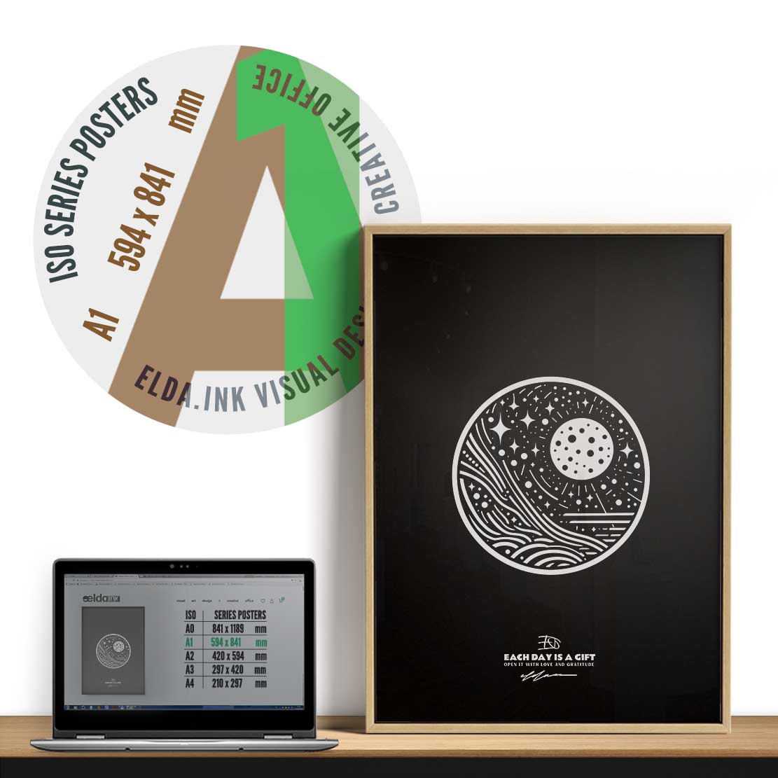 MOONLIGHT Art Poster Print INK-H52-284-MN6-ART-080 - Image 7