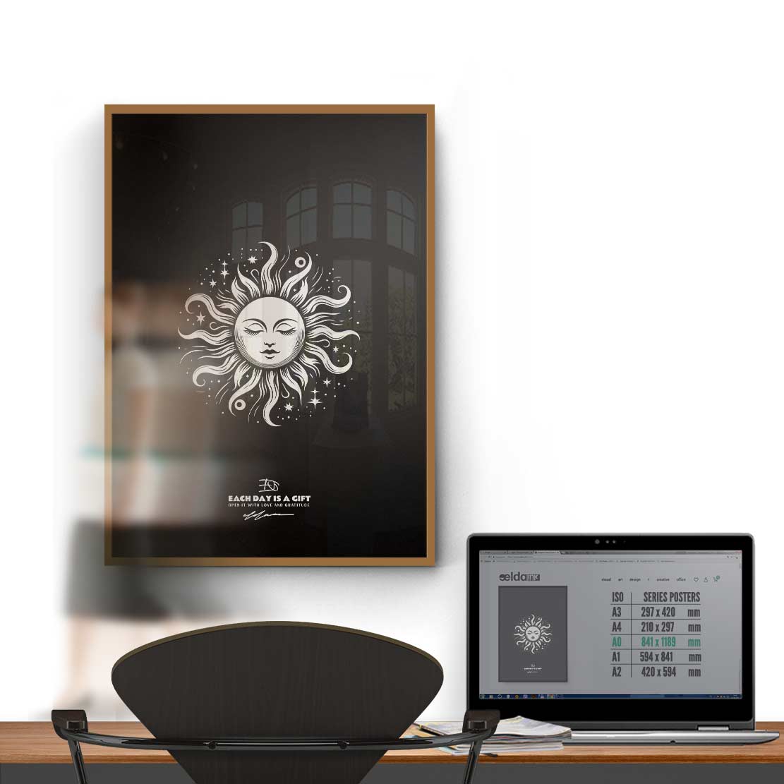 MOONLIGHT Art Poster Print INK-H52-284-MN6-ART-081 - Image 4