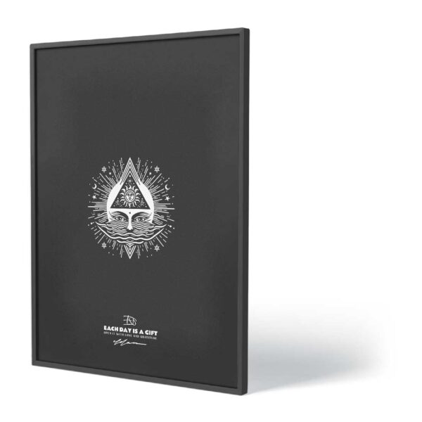 MOONLIGHT Art Poster Print MN4-INK-ART-WHT-J8416